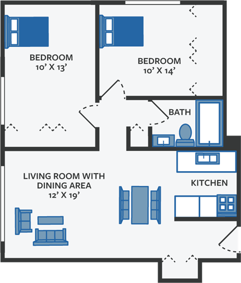 2 bedroom apartment floor plan